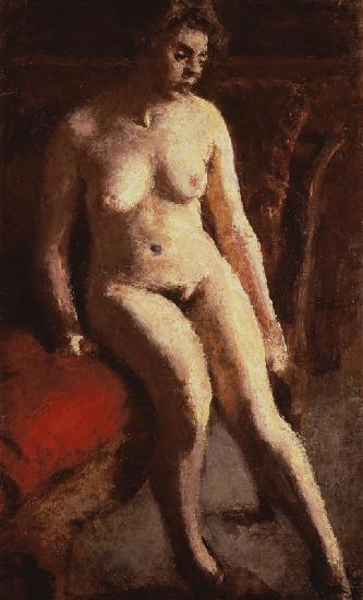 Seated Nude (oil on canvas) 