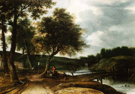 A Wooded River Landscape from Roelandt Roghman