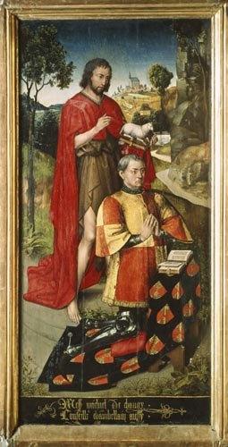 Left panel, from the main altar polyptych, depicting Michel de Changy