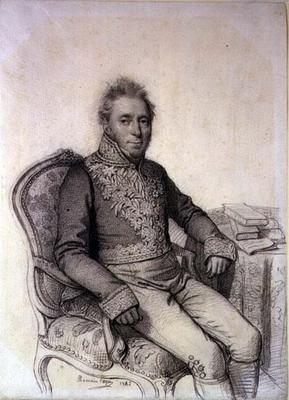 Portrait of an Officer of the Legion d'Honneur, 1842 (pencil on paper) from Romain Cazes