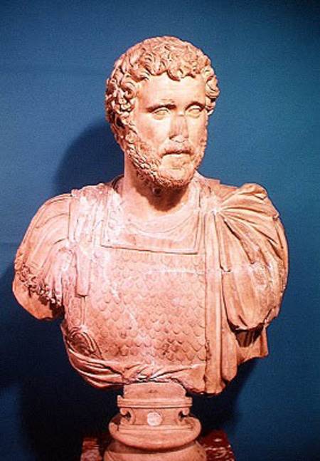 Bust of Emperor Antoninus Pius (86-161 AD) from Roman