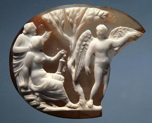 Cameo depicting Icarus and Daedalus, 27 BC-AD 14 (sardonyx) from Roman