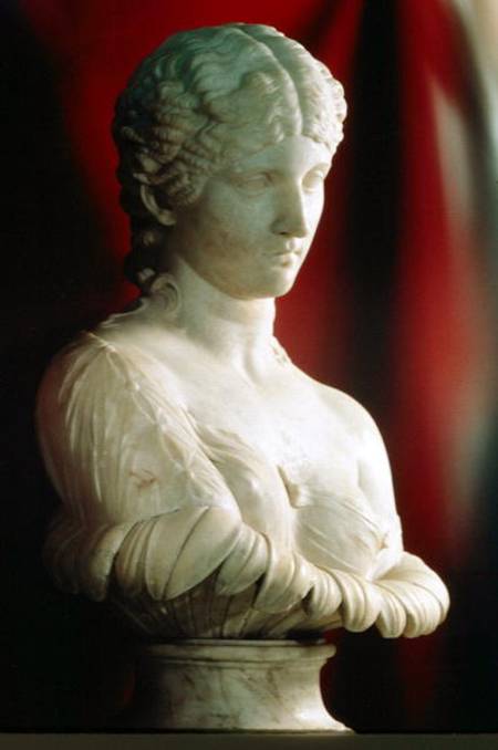 Portrait bust of daughter of MarcAntony as Clytie from Roman