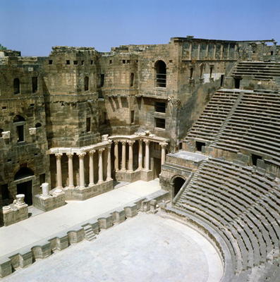 Roman theatre at Bosra (Busra), Syria, ancient capital of the province of Arabia, c.5th century (pho from Roman