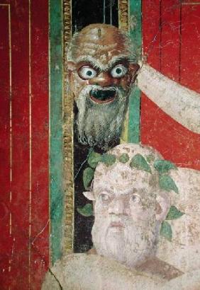 The Head of the Elderly Silenus, Above which is a Silenus Mask, East Wall, Oecus 5