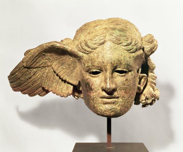 Head of Hypnos, or Sleep, 1st-2nd century AD copy of a Hellenistic original, found at Civitella d'Ar