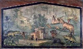 Pygmies Hunting, from the 'Casa del Dottore' (House of the Doctor) from Pompeii