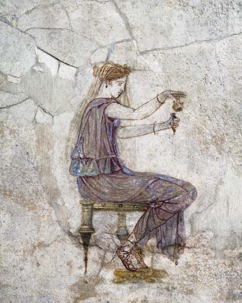 Woman Pouring Perfume into a Phial from Roman