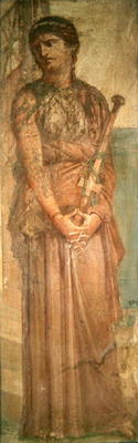 Medea contemplating the murder of her sons, from Herculaneum (fresco) from Roman 1st century AD