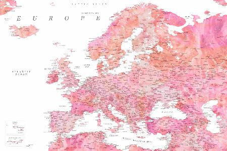 Tatiana detaillierte Karte von Europa