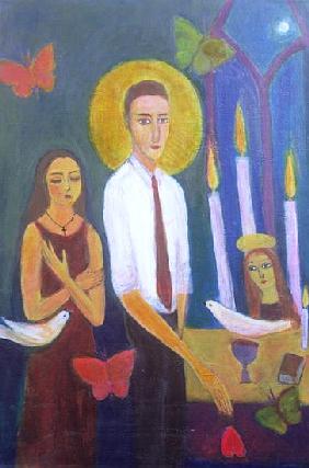 Evening Prayer, 2001 (acrylic on canvas) 