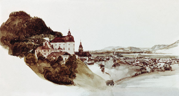 Hallein bei Berchtesgaden from Rudolf von Alt