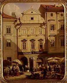 Obstmarkt in Prag from Rudolf von Alt