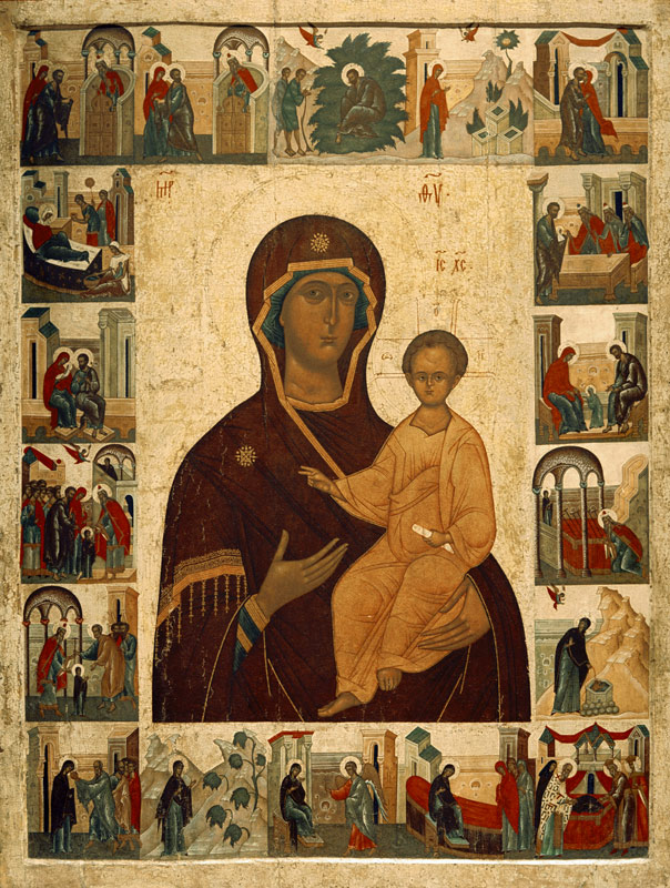 Virgin Hodegetria Icon of Smolensk from Russian School