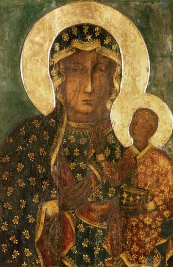 The Black Madonna of Jasna Gora, Byzantine-Russian icon from Russian School