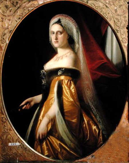 Portrait of Grand Duchess Maria Nikolaevna (1819-76) President of the St. Petersburg Art Academy from Russian School