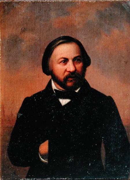 Portrait of Mikhail Ivanovich Glinka (1804-57) from Russian School