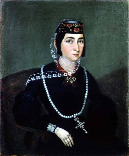 Portrait of Princess Salome Chavchavadze from Russian School