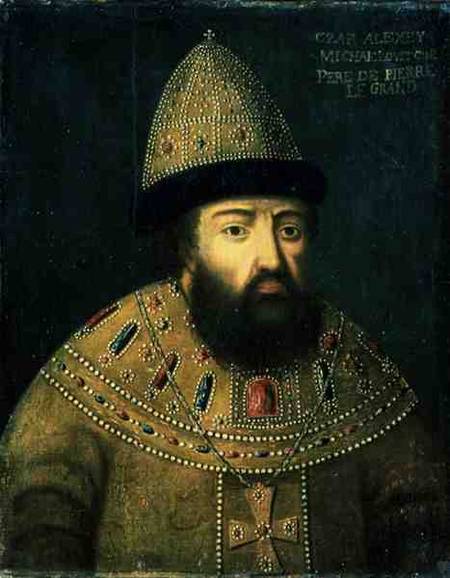 Portrait of Tsar Alexei I Mihailovitch (1629-76) from Russian School