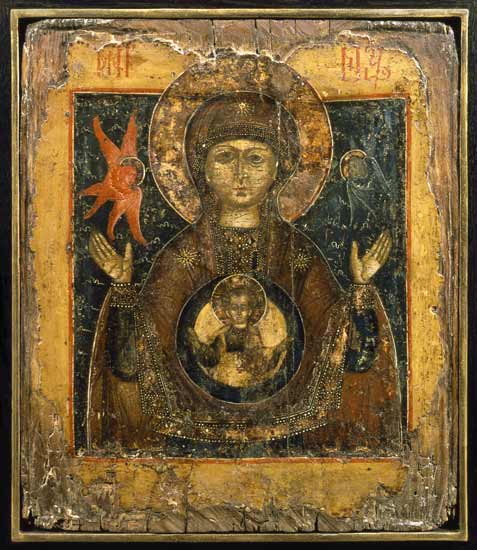 The Mother of God of the Sign, icon from Russian School