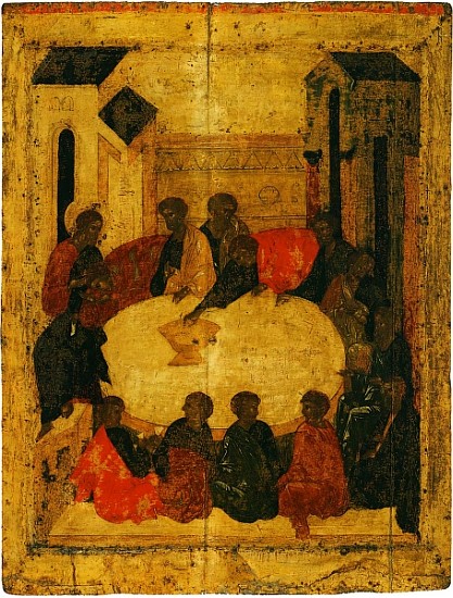 The Last Supper (tempera & gold leaf on panel) from Russian School