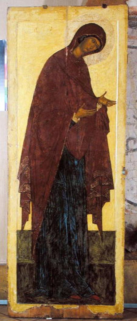 The Virgin (tempera & gold leaf on panel) from Russian School
