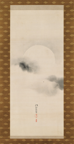 Hanging Scroll Depicting The Autumnal Moon, from A Triptych of the Three Seasons, Japanese, early 19 from Sakai Hoitsu