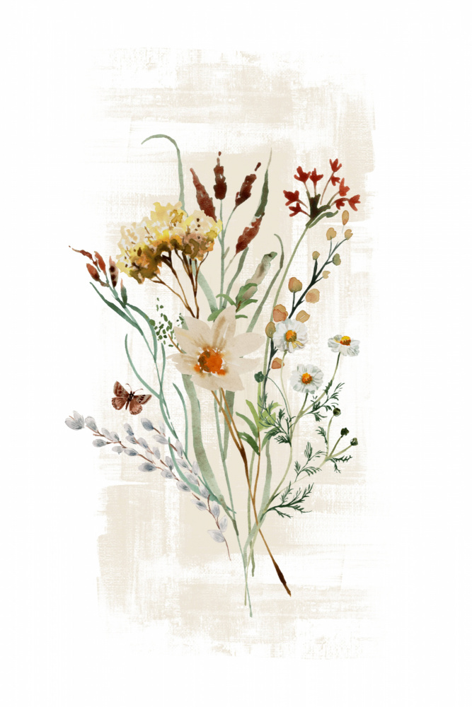 Wildes Blumenmuster in sanften Farbtönen from Sally Ann Moss