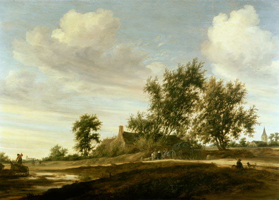 Extensive wooded landscape from Salomon van Ruisdael or Ruysdael