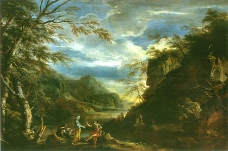Landschaft mit Apoll und der cumäischen Sibylle from Salvatore Rosa