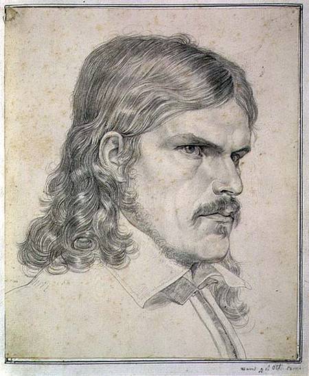 Portrait of Friedrich Ruckert (1788-1866) 1816 (paper on pencil) from Samuel Amsler