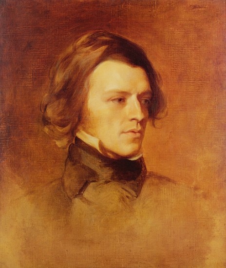 Portrait of Alfred Lord Tennyson (1809-92) c.1840 (oil on canvas from Samuel Laurence
