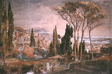 View from the Villa d'Este at Tivoli from Samuel Palmer
