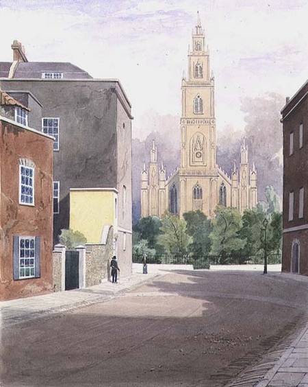 St. Paul's Church, Portland Square, from Surrey Street from Samuel R.W.S. Jackson