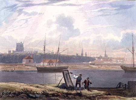 View across the Floating Harbour with the Cathedral and City Churches from Samuel R.W.S. Jackson