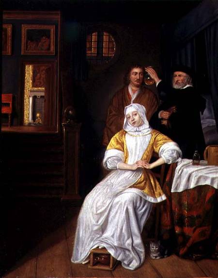 A Doctor Visiting a Young Lady in a Bedroom from Samuel van Hoogstraten