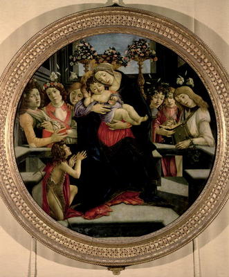 Madonna and Child with Angels and St. John the Baptist from Sandro Botticelli