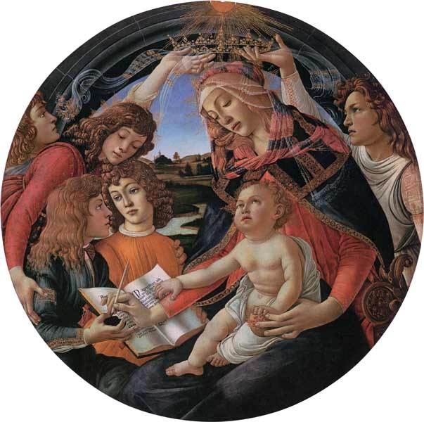 Madonna mit Kind und fünf Engeln from Sandro Botticelli