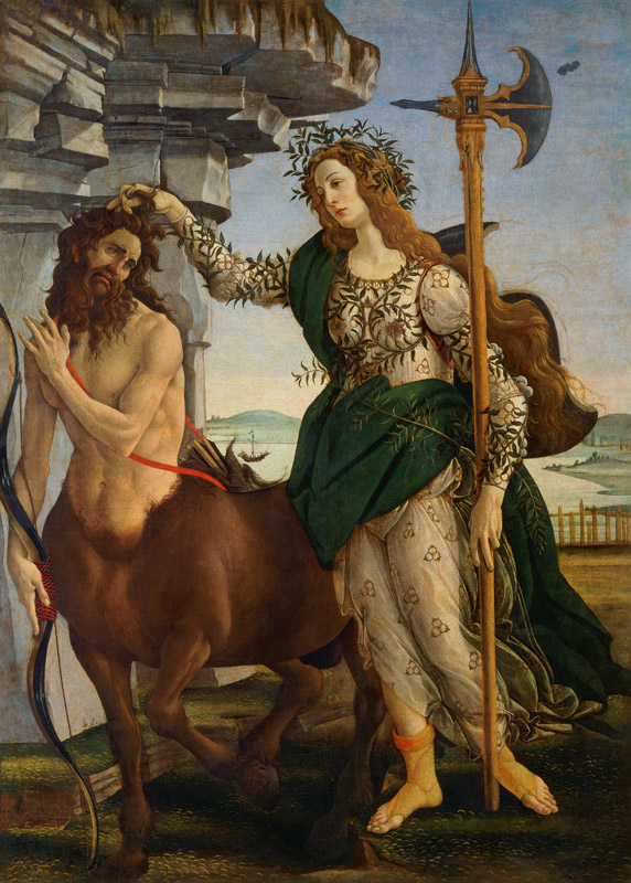 Athene und Centaur from Sandro Botticelli
