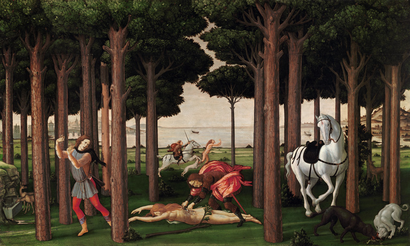 The Story of Nastagio degli Onesti (Second episode) from Sandro Botticelli