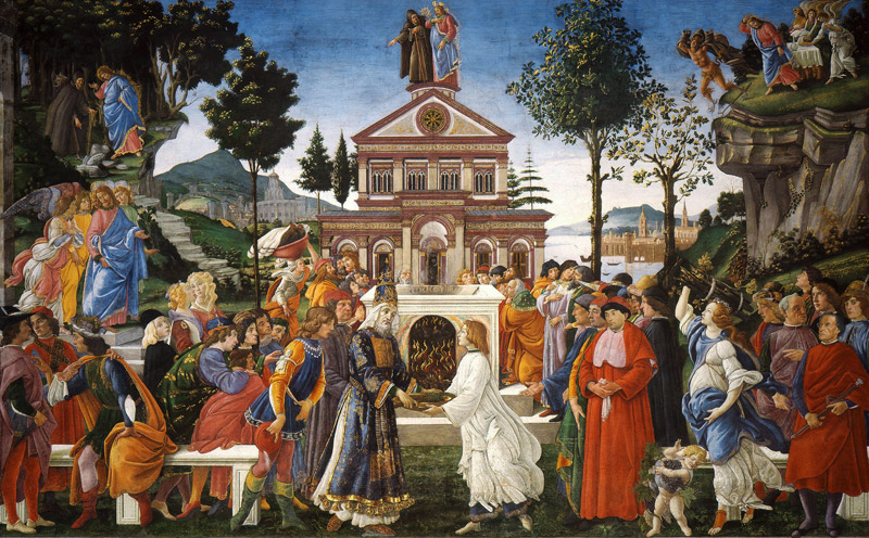 The Temptation of Christ from Sandro Botticelli