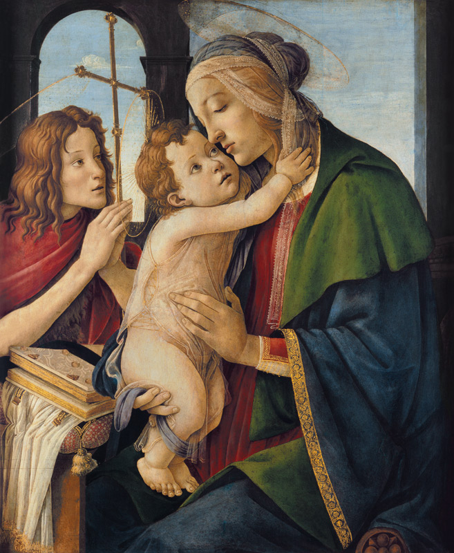 Maria mit dem Jesuskind und dem jungen Johannes d. T. from Sandro Botticelli