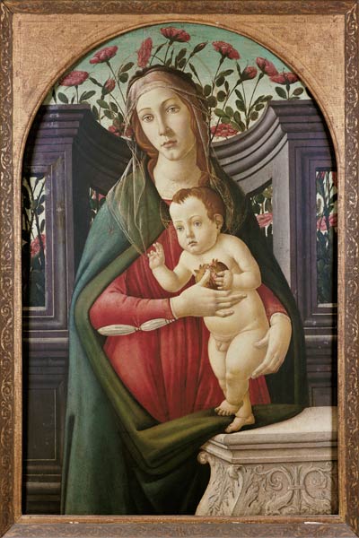 Madonna mit Kind in einer mit Rosen dekorierten Nische from Sandro Botticelli