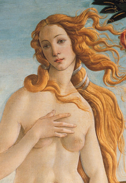 Venus, detail from The Birth of Venus from Sandro Botticelli