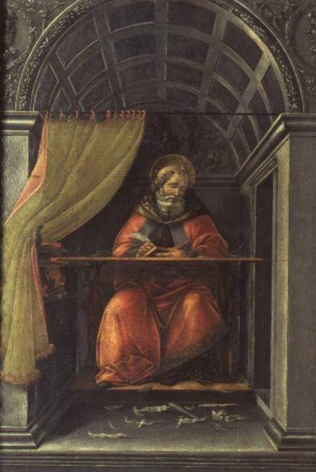 St.Augustine in his cell from Sandro Botticelli