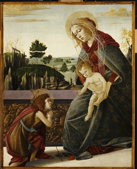 The Madonna and Child with the Young St. John the Baptish in a Landscape from Sandro Botticelli