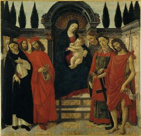 Botticelli-Workshop / Madonna w.Saints