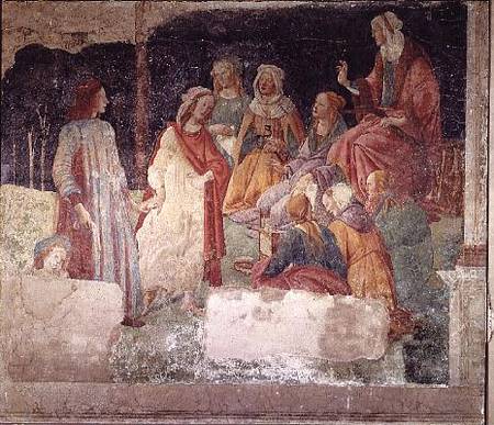 Young Man Greeted by Seven Liberal Arts, from the Villa Lemmi from Sandro Botticelli