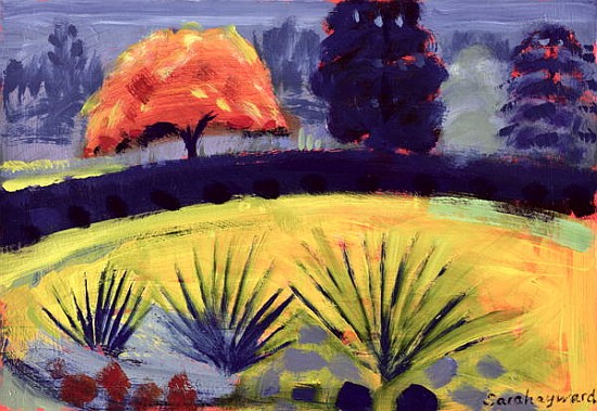 Botanical Gardens, Autumn (oil on card)  from Sara  Hayward