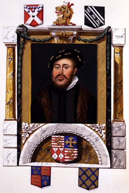 Portrait of Charles Brandon (1488-1545) Duke of Suffolk as a Young Man (w/c & gouache on paper) from Sarah Countess of Essex